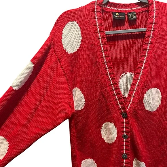 Polka Dot Oversized Cardigan - Picture 2 of 5